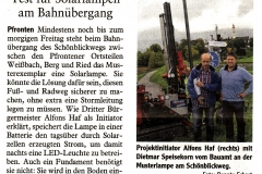 LED-Lampe mit Solarstrom im Schönblickweg